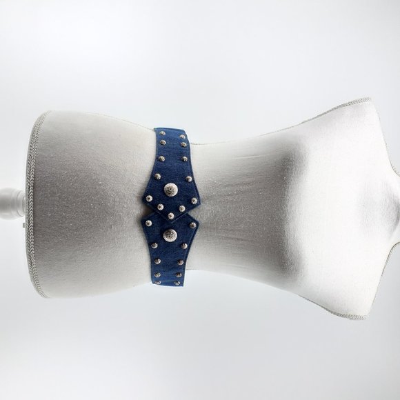 Vintage Denim Jean Rhinestone 1980's Concho stud's - Picture 9 of 16